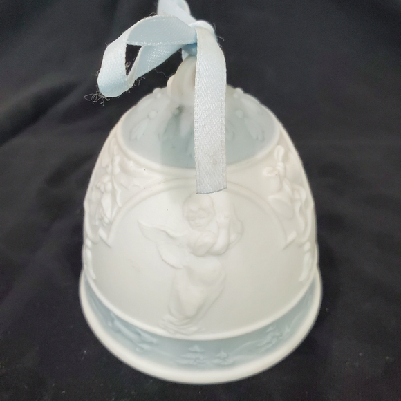 LLADRO 1994 Christmas Bell Ornament Blue White Holiday Collectible #203 - Picture 5 of 8